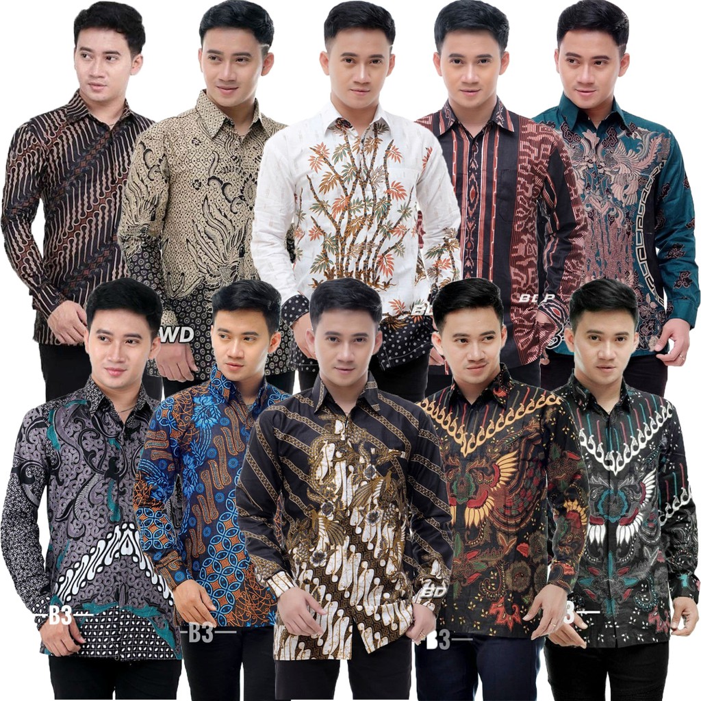 KEMEJA BATIK PRIA LENGAN PANJANG SIZE M L XL XXL PROMO BIG SALE TERMURAH DI SHOPEE