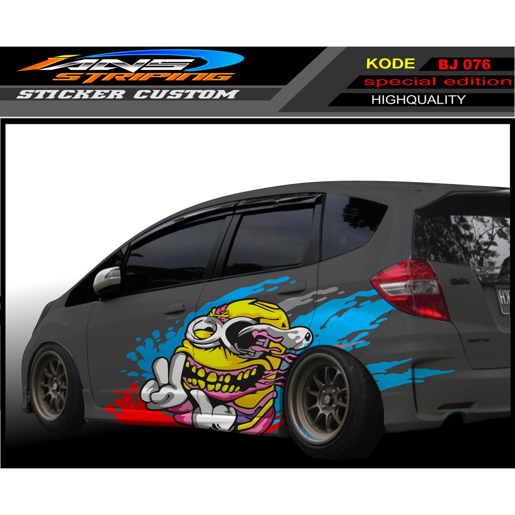 VARIASI STIKER HONDA JAZZ MINION