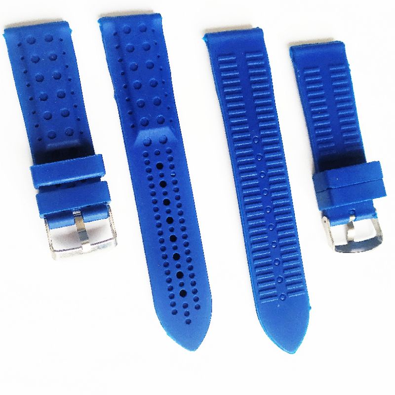 strap rubber silicon warna coklat dan biru