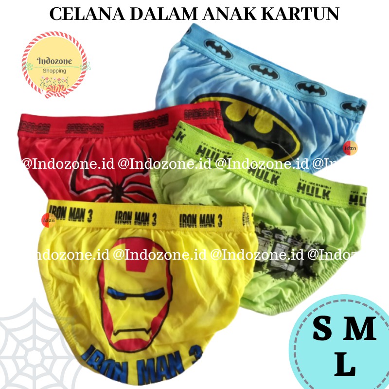  Celana  Dalam  Anak Laki  Laki  1 5 Tahun Motif Super Hero 