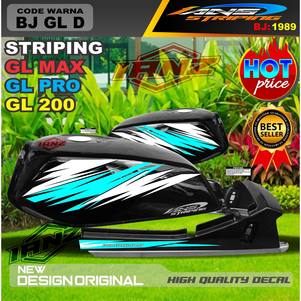 STRIPING GL MAX / VARIASI STIKER GL PRO GL 100 / STIKER STRIPING MOTOR GL TERBARU / STIKER MOTOR