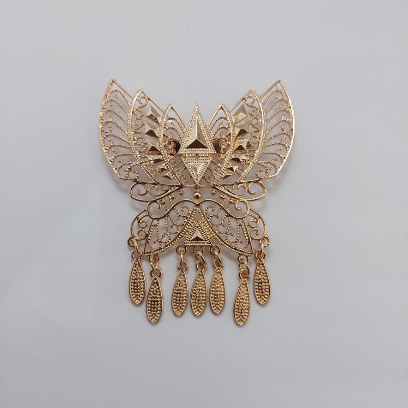 Bros kebaya Bros kutubaru Bros hijab Bros murah-Motif B rose gold