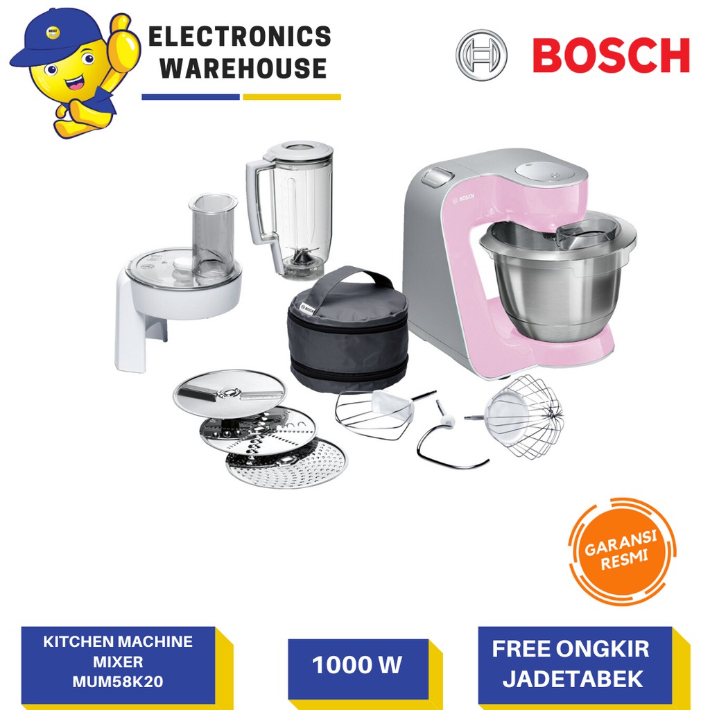 Bosch Kitchen Machine Mixer Pink Mum58k20 Shopee Indonesia