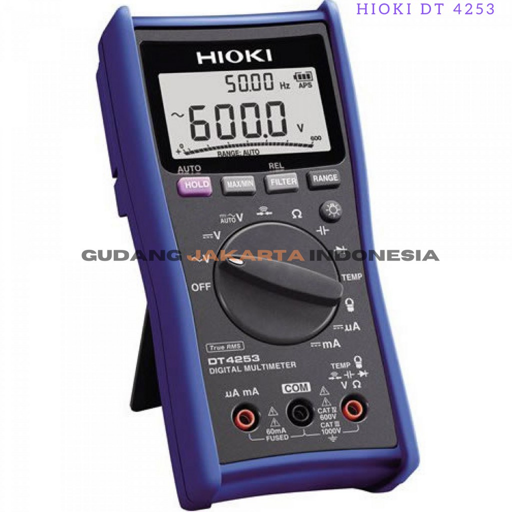 Hioki DT4253 True RMS Digital Multimeter Alat Pengukur Arus Listrik