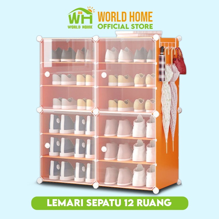 Rak Sepatu 12 Susun Anti Debu Layer rak sepatu plastik Tebal Shoe Rack Portable Serbaguna Kotak Sepatu Portab box sepatu rak sepatu