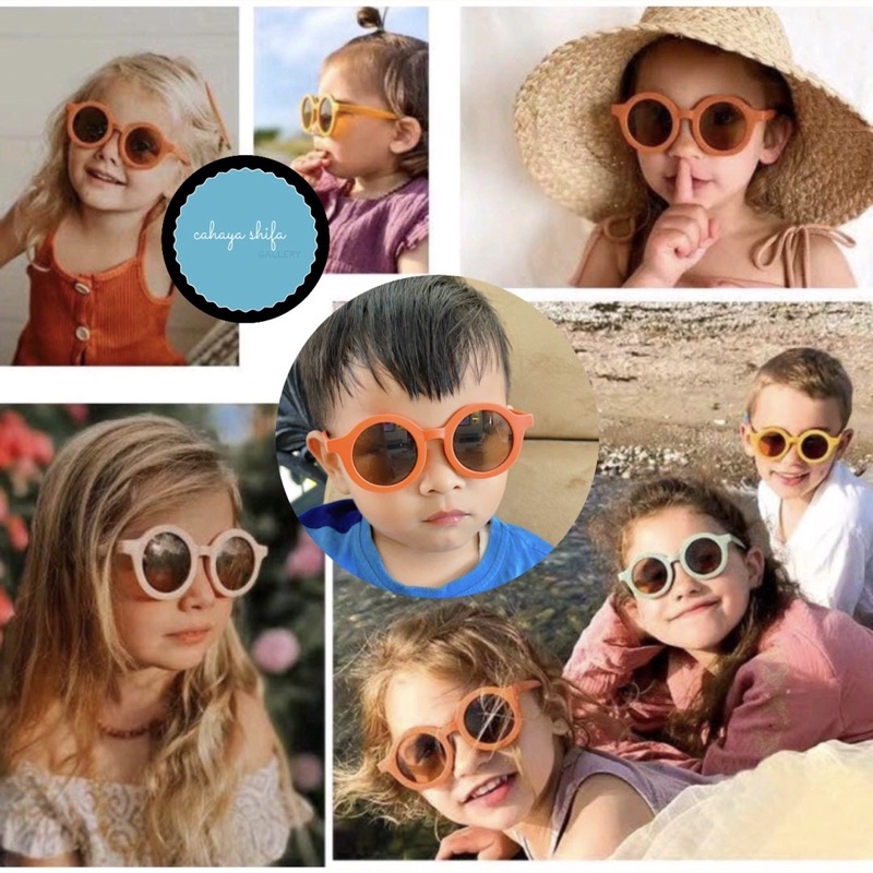 CSG220 KACAMATA ANAK BULAT POLOS / KACAMATA ANAK TRENDY POLOS TERBARU