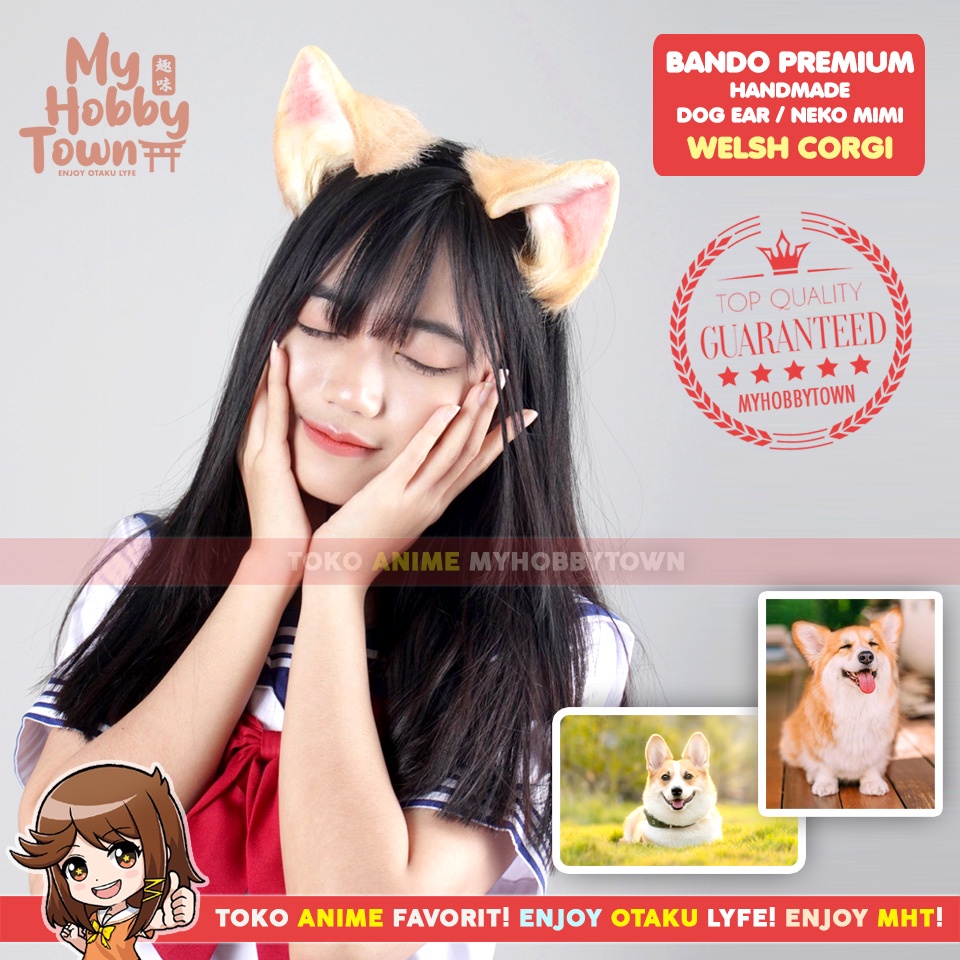 Bando Kuping Kucing Anjing Rubah Rakun Neko Mimi Fox Dog Raccoon Hairband Premium Furry Cosplay Raphtalia