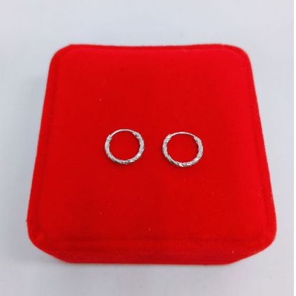 Anting gipsi/india Anak perak silver925 Lapisan emas putih At04