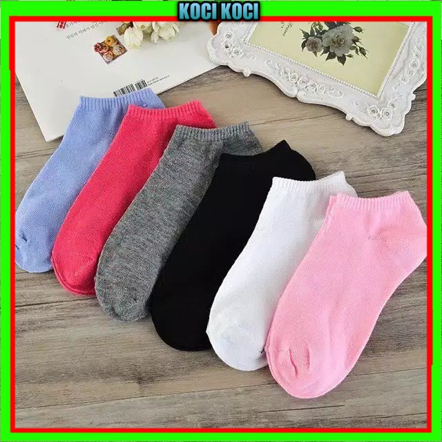 Kaos Kaki Polos Semata Kaki Kaos Kaki Ankle Bahan Spandex Lembut Cute Short Socks