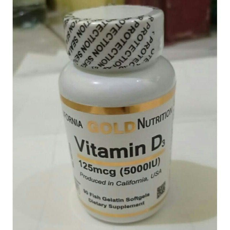 Vitamin D3 Vit D-3 5000IU 90 Softgels California Gold Nutrition Ori USA Vit D3 5000 iu