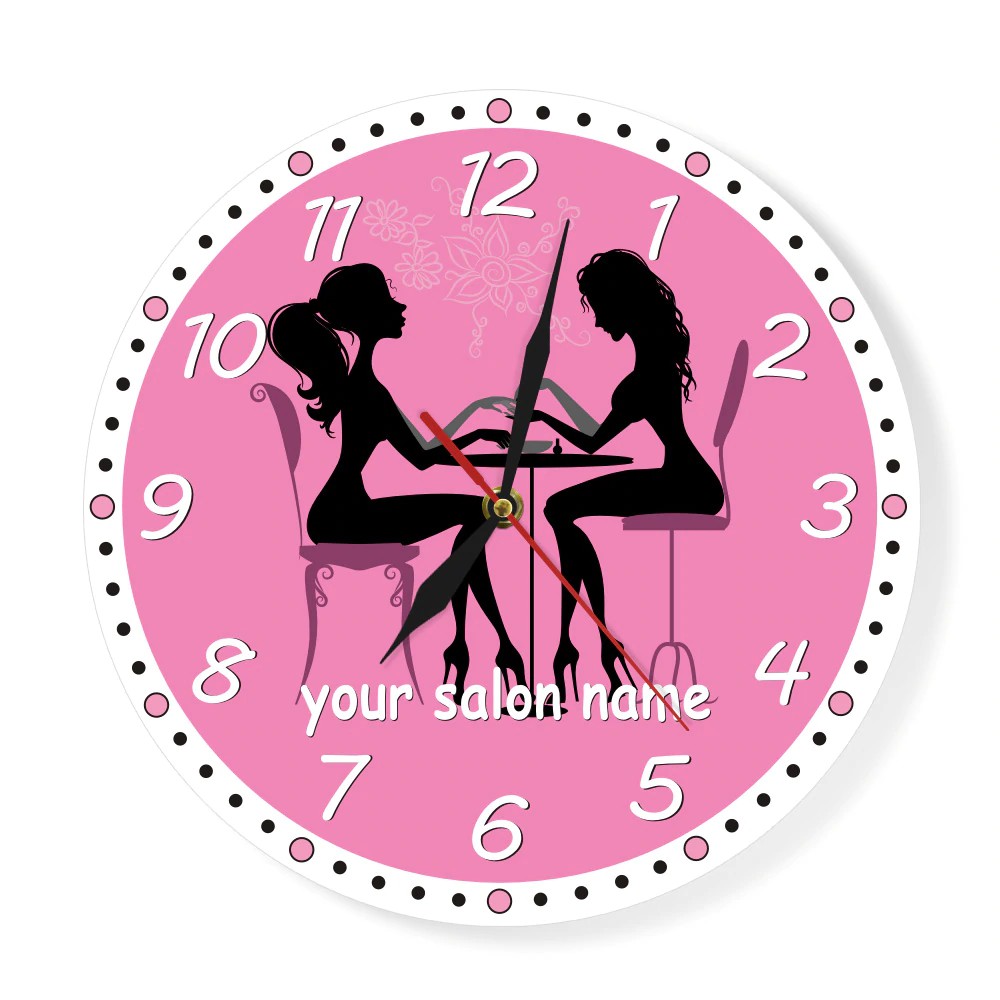 Free Ongkir Manicure Salon Wall Clock Nail Salon Spa Personalized Wall Clock Custom Artwork Shopee Indonesia