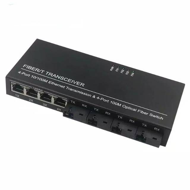 Inotrix SFO4-SC Switch Converter Fast Ethernet Single Mode 4 RJ45 and 4 SC Port