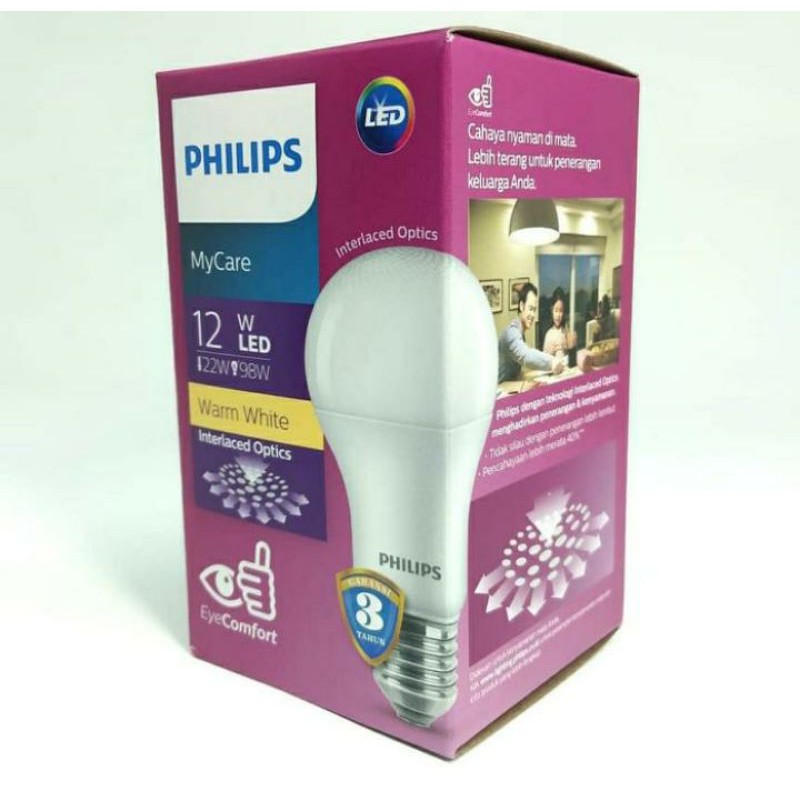 Lampu LED Philips 12 Watt Kuning WarmWhite
