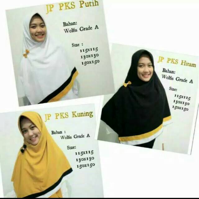 Jilbab Segiempat wolfis PKS 2 Sisi / Wolfis PKS