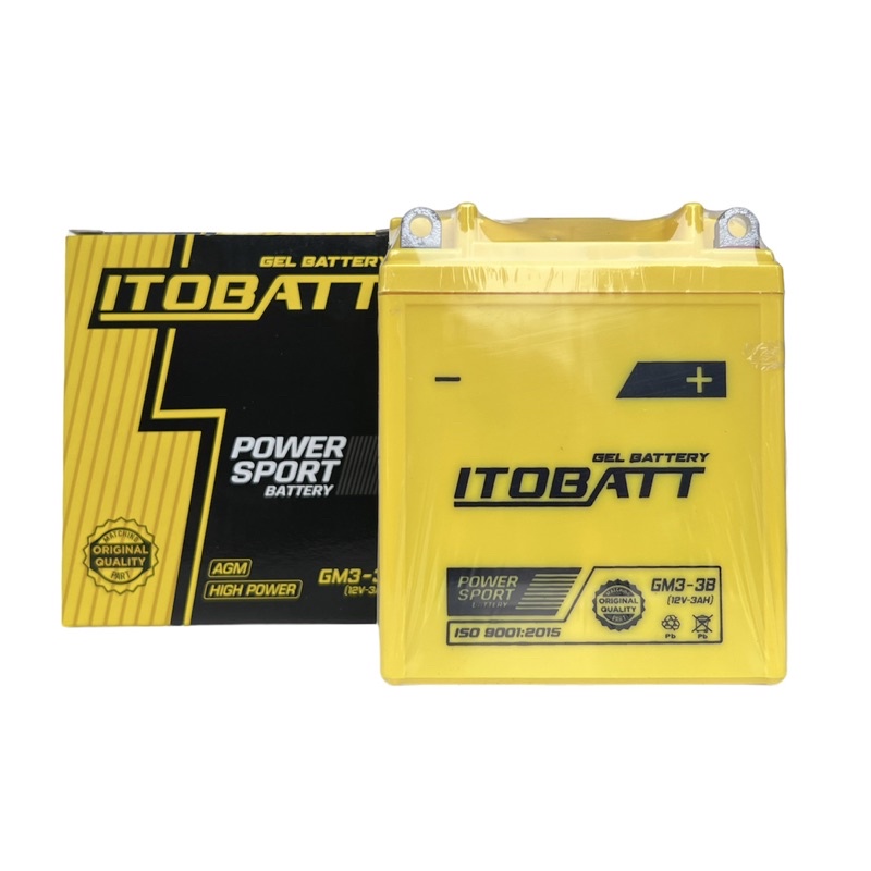 Aki Gel Itobatt GM3-3B 12V-3Ah Rxking Ninja Nsr