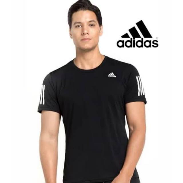 Baju Kaos Adidas sport tee pria cowok baju olahraga
