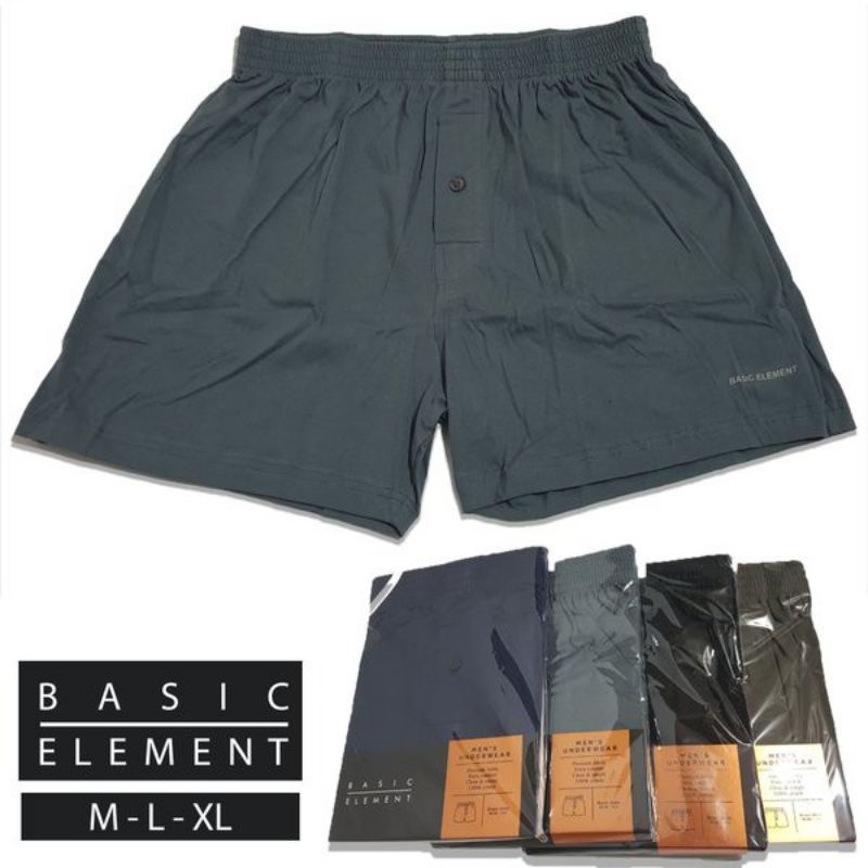 Basic Element Celana BOXER BE BX 112 Perpcs 100% Cotton