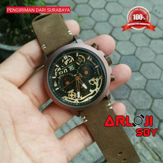 JAM TANGAN PRIA T5 H3624 LEATHER TAHAN AIR ORIGINAL