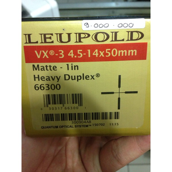 Leupold VX-3 4,5-14x50mm Matte 1in Heavy Duplex