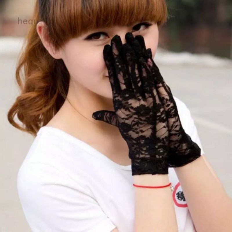 Sarung tangan Pengantin brokat/lace (bridal wedding gloves)