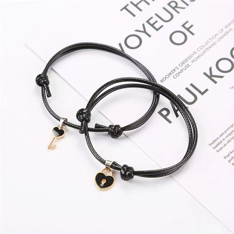 Gelang Couple Isi 2pcs H335 Gelang Persahabatan Couple Pasangan Fashion Wanita &amp; Pria Adjustable Couple