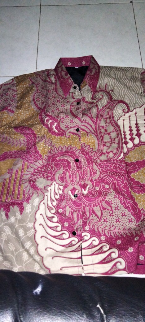 Batik Pria Opo Pink Full Furing Katun Halus Sragenan Size M-xxl Asli Solo