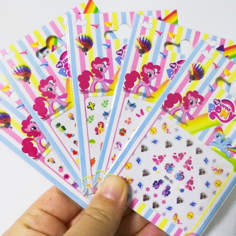 Mainan Sticker Kuku 3D Anak - Nail Sticker Motif Karakter Tempelan Cat Kuku
