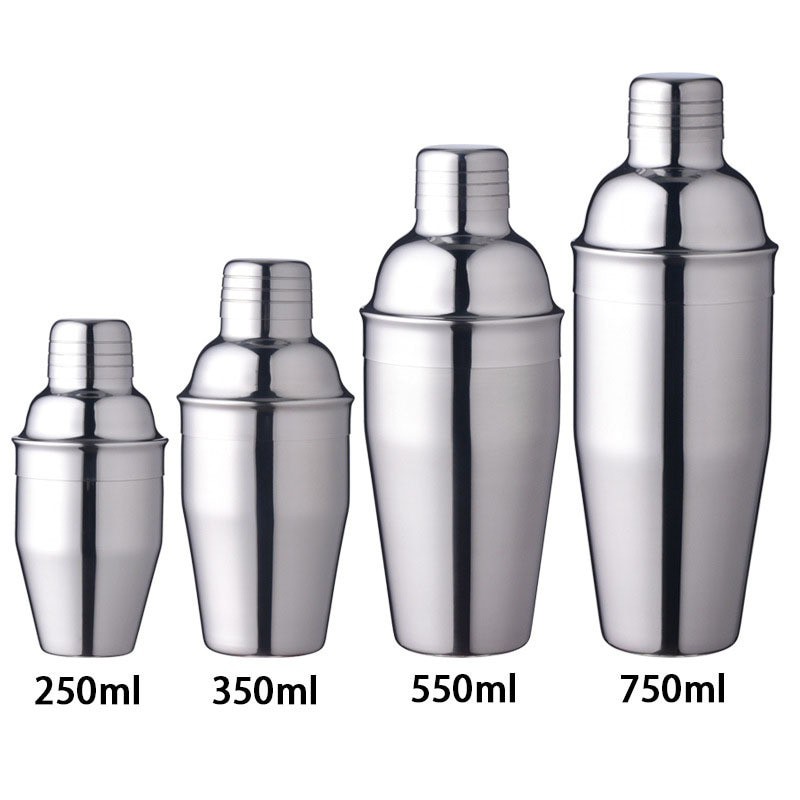 BISA COD Cocktail Shaker Bartender Boston Style Stainless Steel SHAOYE