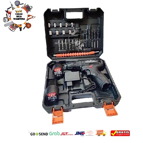 MESIN BOR CODLESS 12V HITAM JLD / BOR CORDLESS 12V / BOR CASS 12V