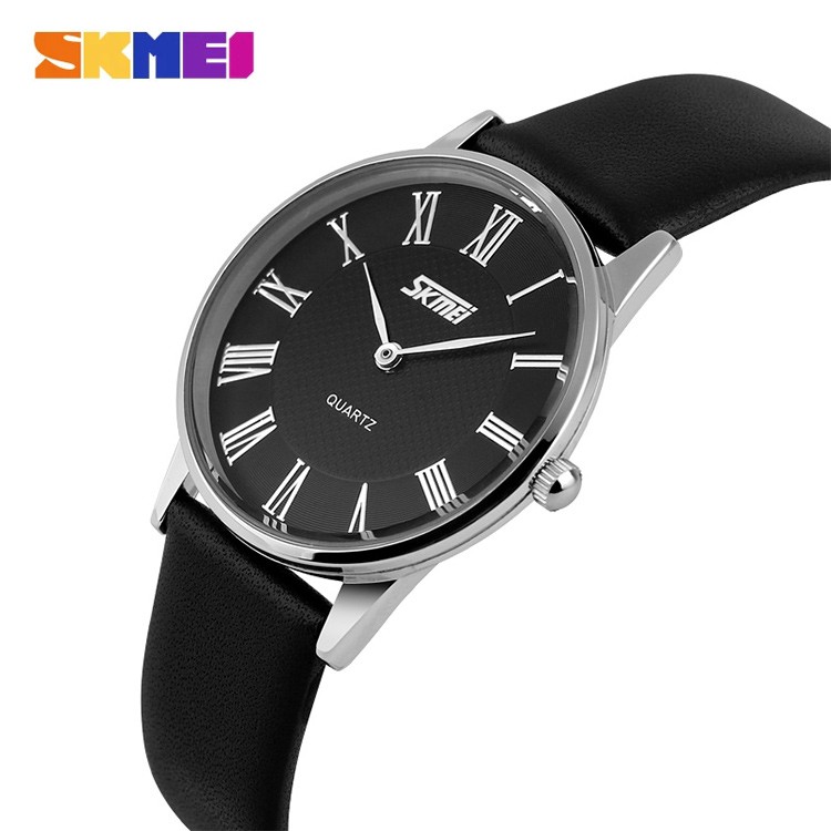 SKMEI 9092 Jam Tangan Pria Wanita Analog Tali Kulit WATCHKITE WKOS