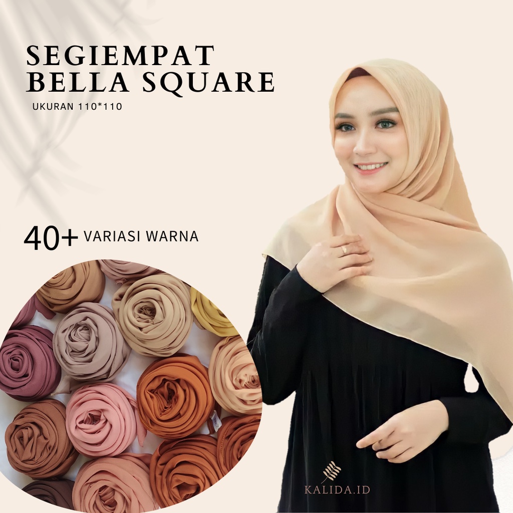 [PART 1] Hijab Segiempat BELLA SQUARE PREMIUM Finishing  Neci