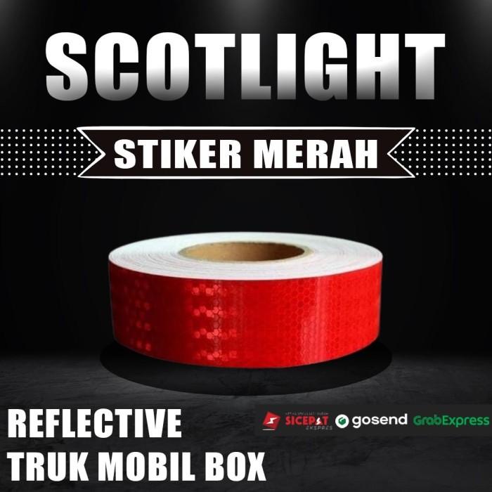 Scotlight / scotlite / reflektif stiker Merah