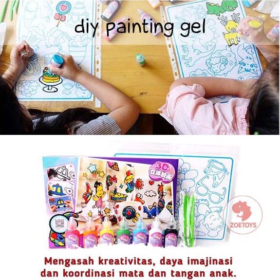 Zoetoys DIY Painting Gel Sticker | mainan edukasi | mainan anak mR4