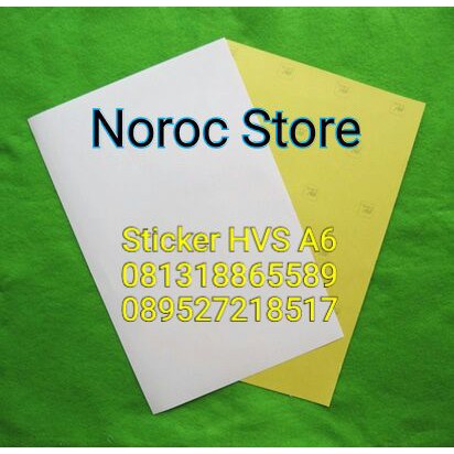 

Kertas Sticker HVS / Sticker HVS dove / Sticker HVS doff ukuran A6