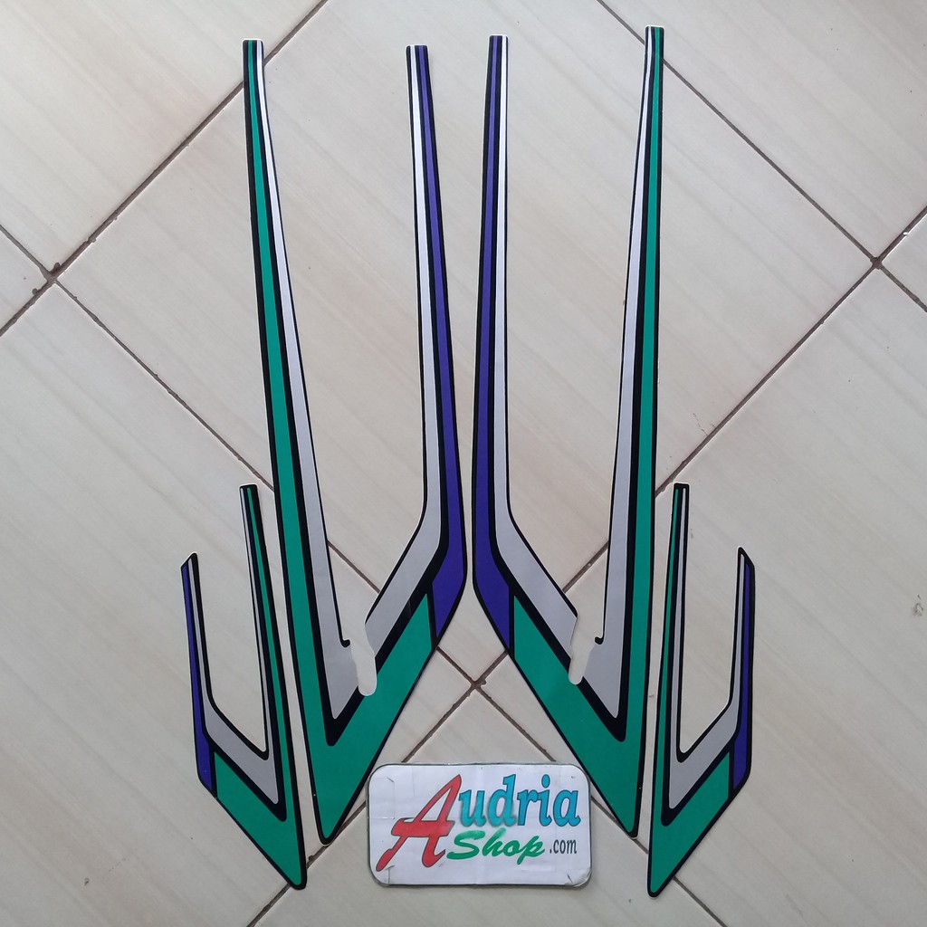 Sticker Striping Motor Honda GL 100 1994 Hijau