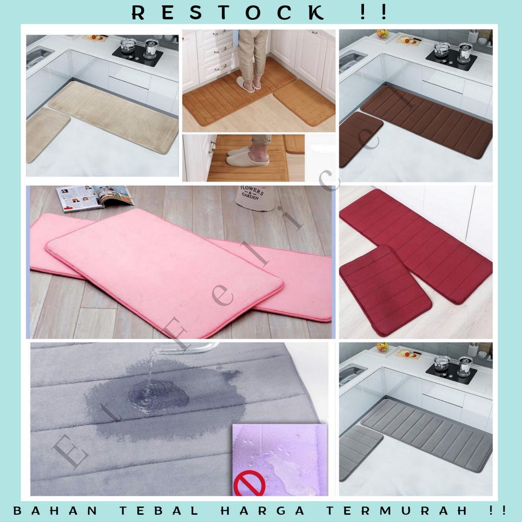 Memory Foam Mat SET / Keset Kaki Rumah Dapur Pintu Kamar Anti Selip Halus Tebal