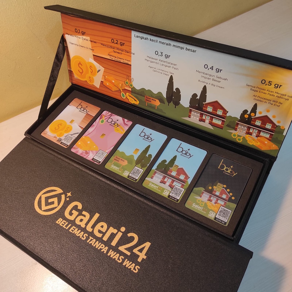 Galeri24 Baby Gold UBS Gold 1 Set 1.5 Gram Seri Investasi Seri Tumbuhan Limited Edition