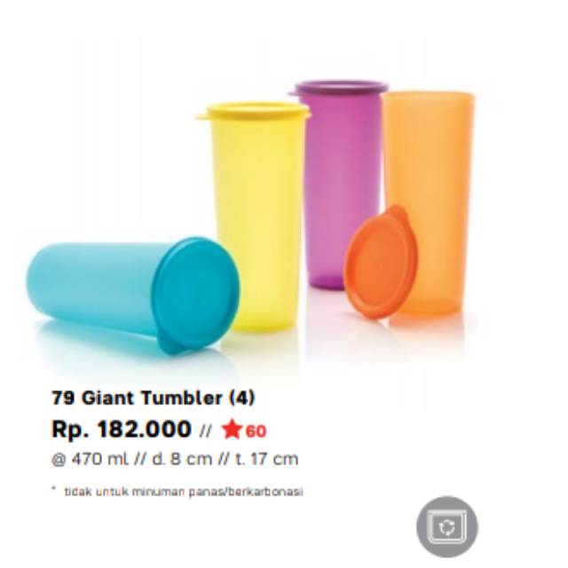 Jual Giant Tumbler Tupperware Shopee Indonesia