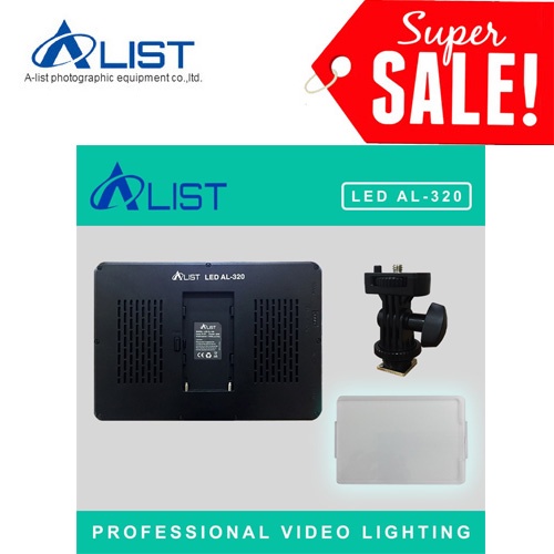 Alist AL-320 Ultra-thin LED Video Light Dimmable Bi-color