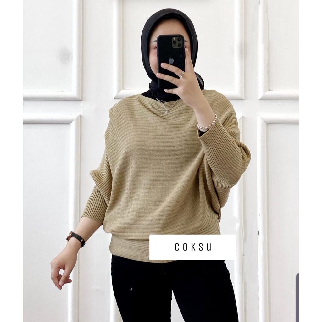 BAJU TERBARU 2021 VIRAL TIKTOK INDY BETWING BLOUSE//LASPERAL//SWEATER RAJUT WANITA BATWING KALONG - RAJUT WANITA PREMIUM BLOUSE BAJU RAJUT KNIT BETWING ATASAN WANITA MODEL KELELAWAR OTHERS RAJUT KALONG KNIT OTDD