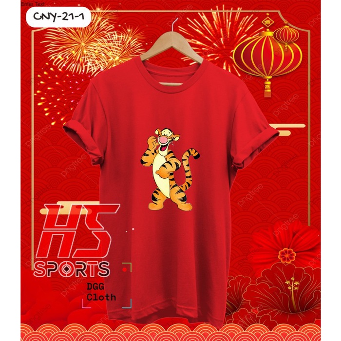 KAOS IMLEK Gong Xi Fa Cai - BAJU IMLEK 2022 - KAOS SINCIA- TIGGER POOH