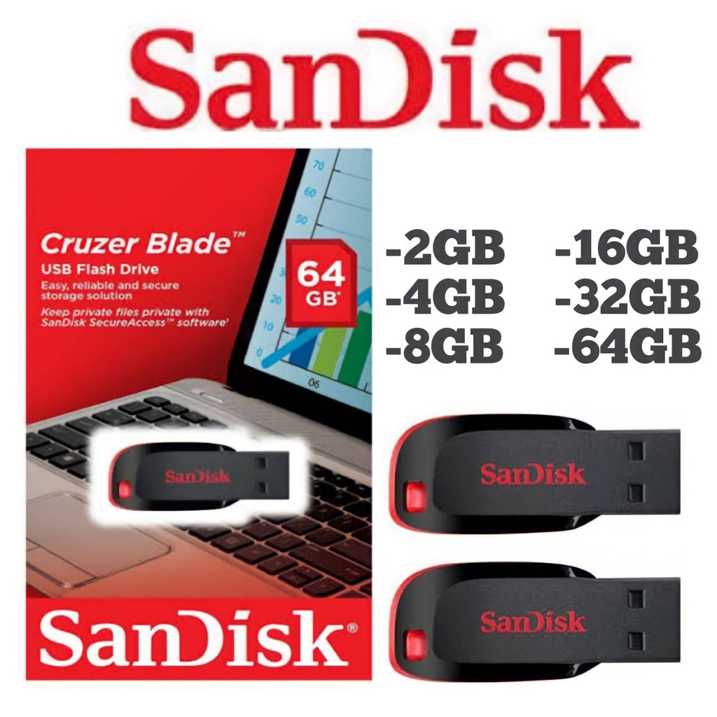 FLASHDISK SANDISK 2 / 4 / 8 / 16 / 32 / 64 / 128 GB FLASHDISK USB FLASHDRIVE MURAH TERLARIS BANGET