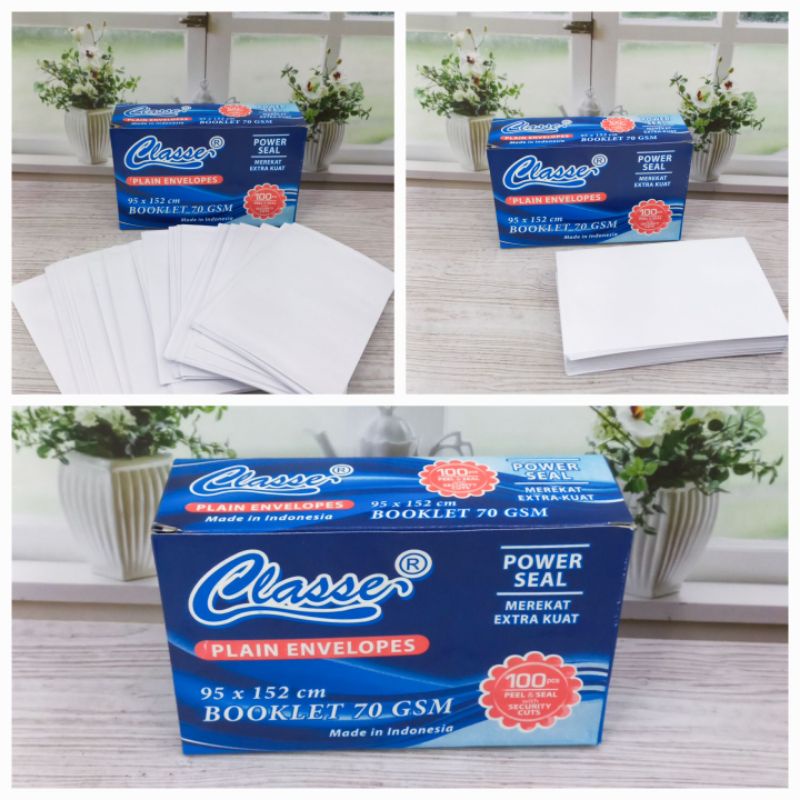 

Amplop Isi 100Pcs Amplop Classe Booklet 70Gsm Grosir