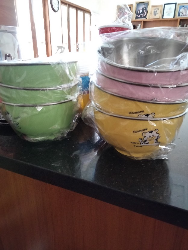 Colour Bowl Zebra D15cm H8.5cm, Ready Pink Yellow Green