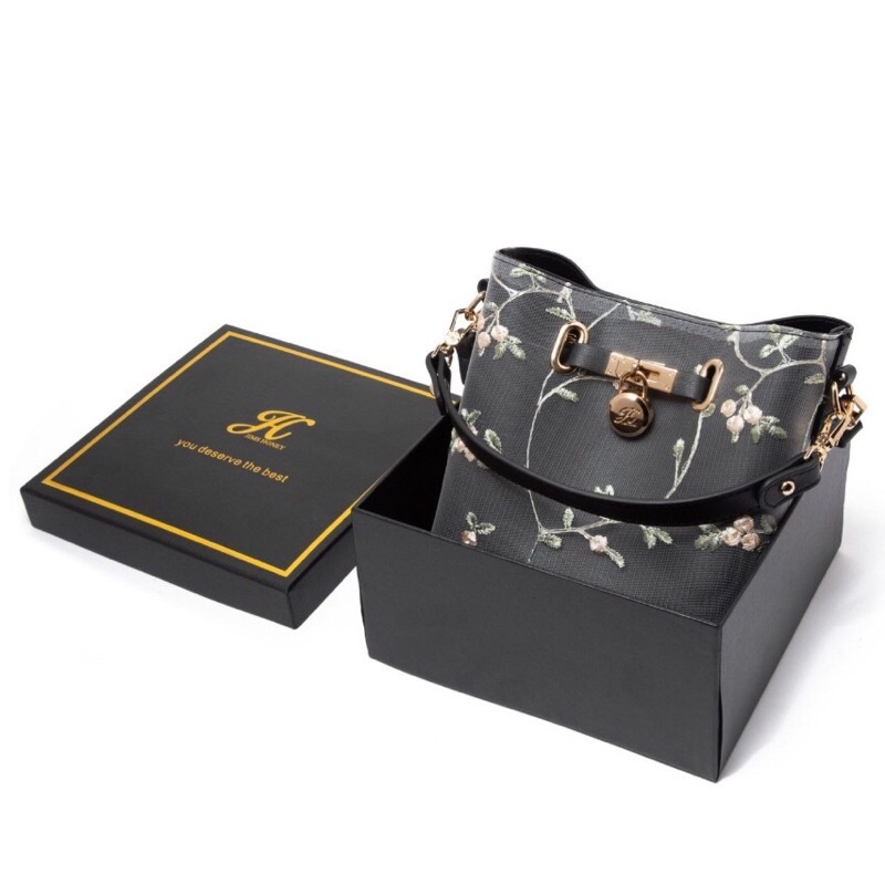 Tas Selempang Jimshoney Claryn Bag Jims Honey Original - Tas Fashion Slingbag 2in1 Tas Unik Floral