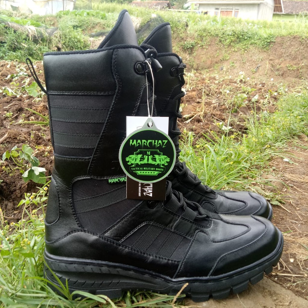 SEPATU PDL NINJA KULIT ASLI SEPATU PDL MERK MARCHAZ SEPATU PDL TNI POLRI SECURITY SATPAM SALPOL PP