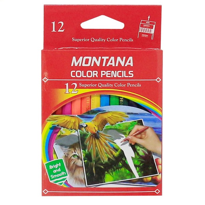 

PENSIL WARNA / PENCIL COLOUR MONTANA PENDEK ISI 12 WARNA