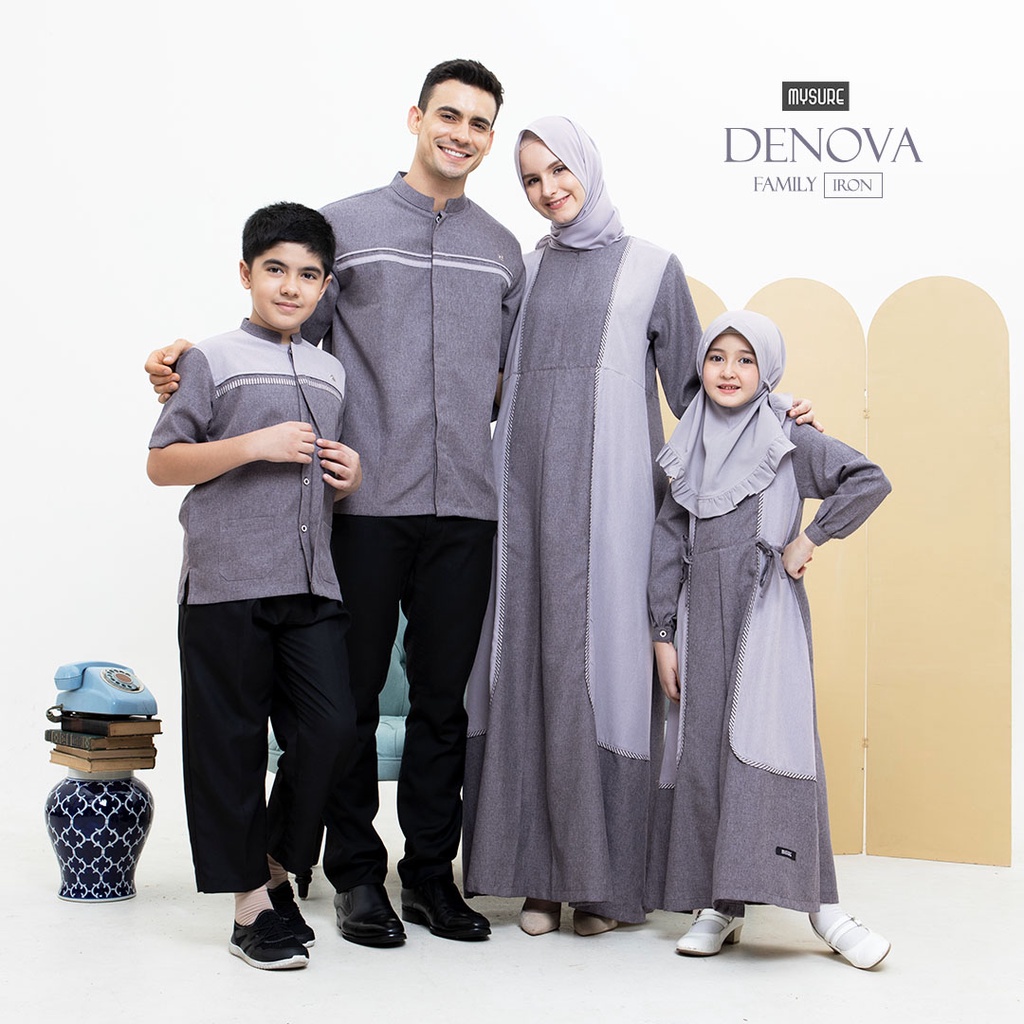 [BISA COD] TERBARU GAMIS SARIMBIT MYSURE DENOVA DRESS GAMIS COUPLE MYSURE BAJU COUPLE LEBARAN