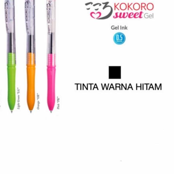 

▲ Pen Pulpen Gel Kokoro Sweet Gel Tinta Hitam 0.5 Zebra 1 Box Isi 12 Pcs ♂