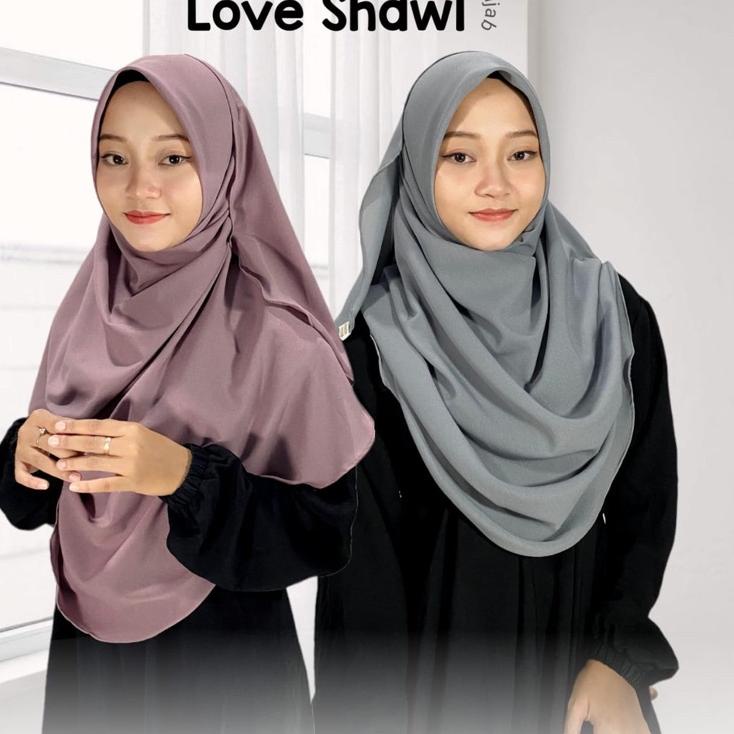Penjualan Terbanyak.. Love Shawl by Arasa Hijab • Diamond Crepe Premium • Malay Shawl • Jilbab Syari